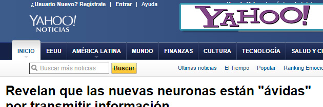 Prensa - Yahoo - Schinder - Neuronas avidas