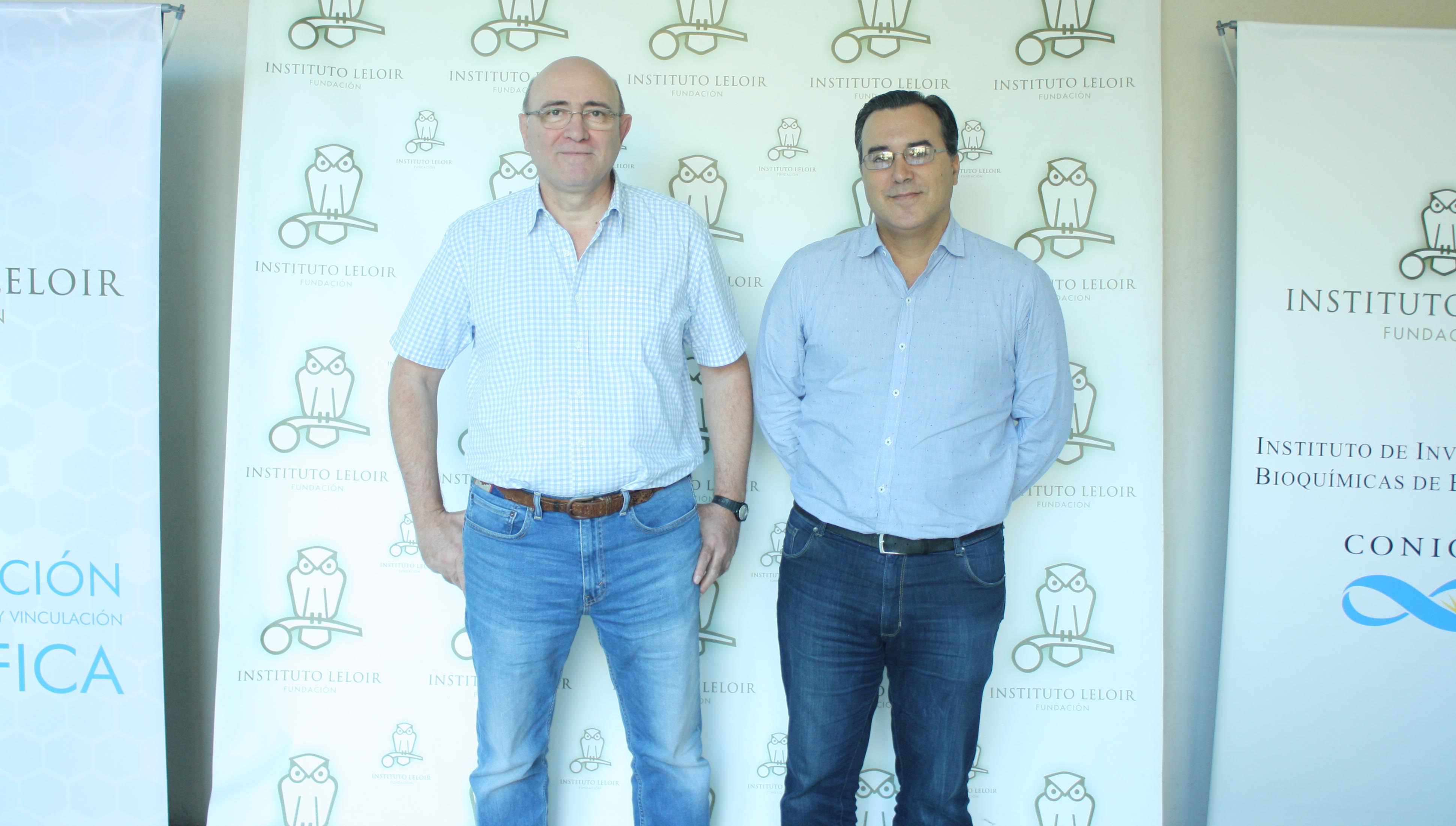 El doctor Oscar Campetella, (izq.) y el doctor José Estévez, organizador de los Seminarios Cardini del Instituto Leloir.