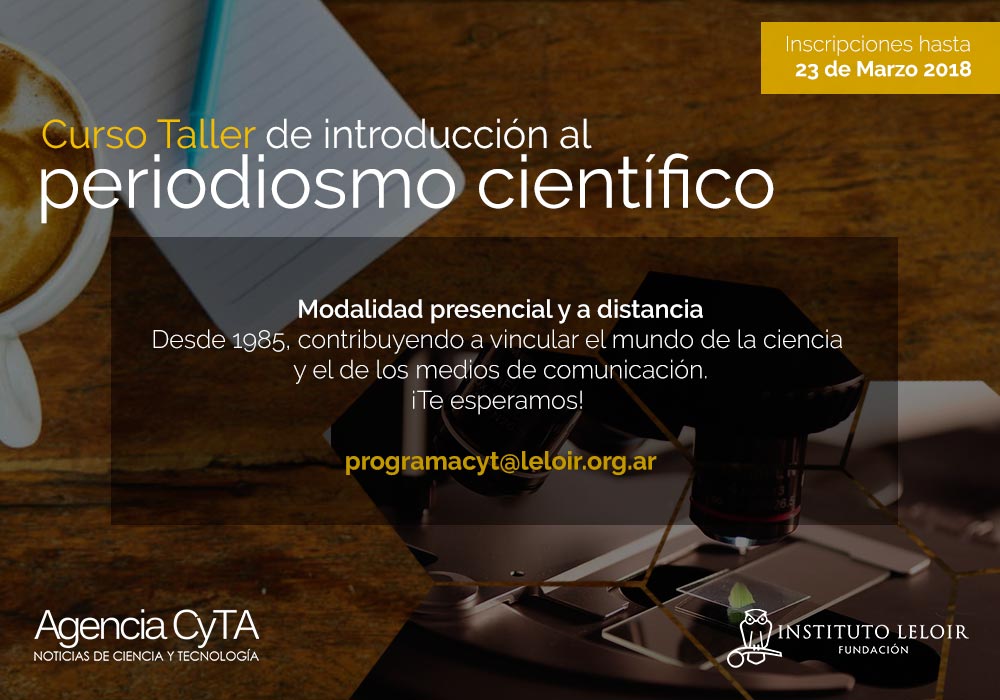 Cursos-taller de introducción al periodismo científico 2018