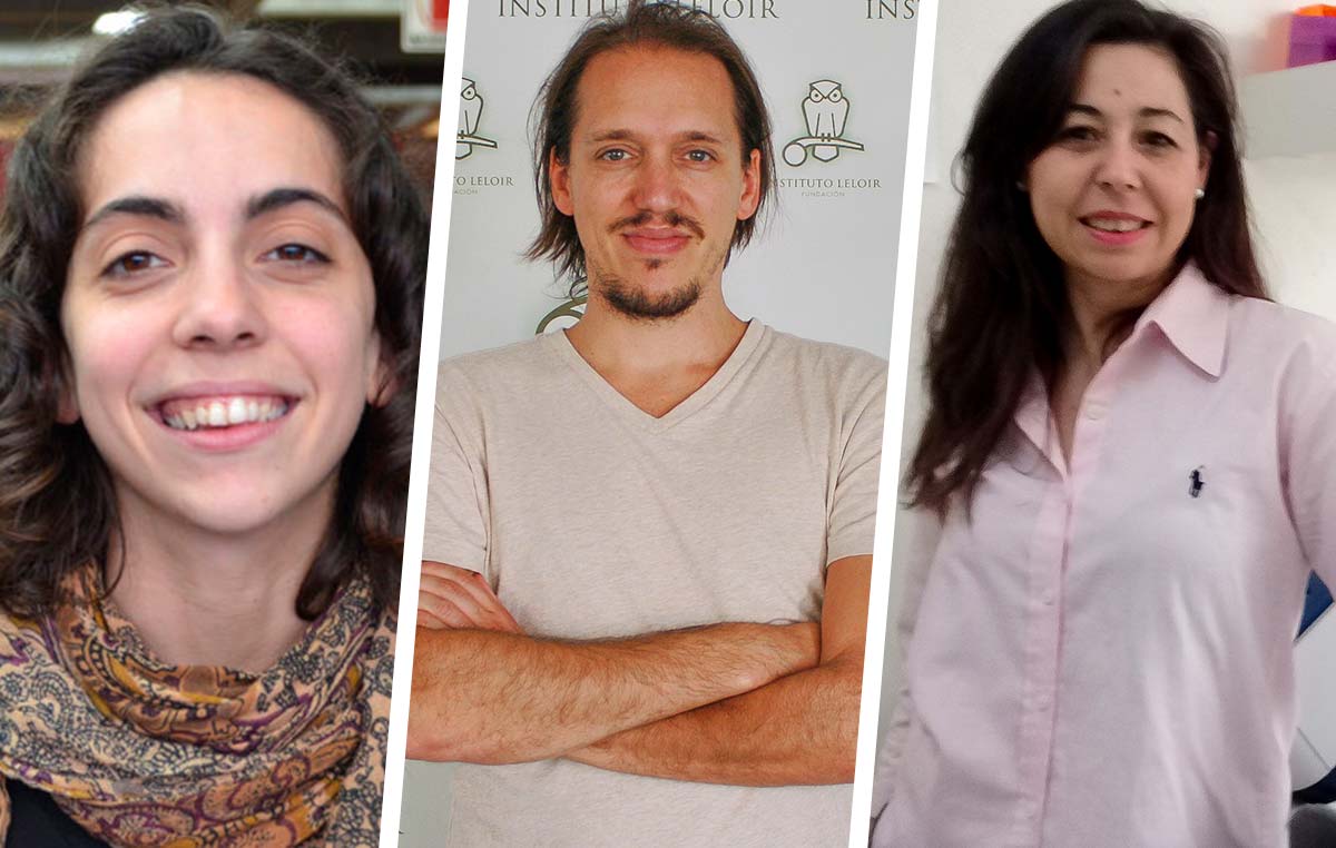 Los tres nuevos jefes de laboratorio de la Fundación Instituto Leloir, los doctores Daiana Capdevila, Emilio Kropff y María Fernanda Ledda.