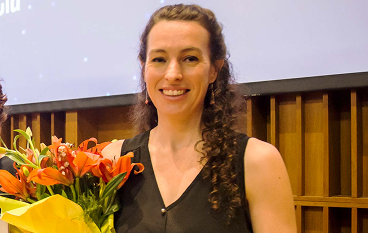 Marina González, investigadora del Instituto Leloir, ganó una mención especial en la categoría “Beca” para jóvenes del Premio Nacional L’Oréal-Unesco “Por la Mujer en la Ciencia” 2019.