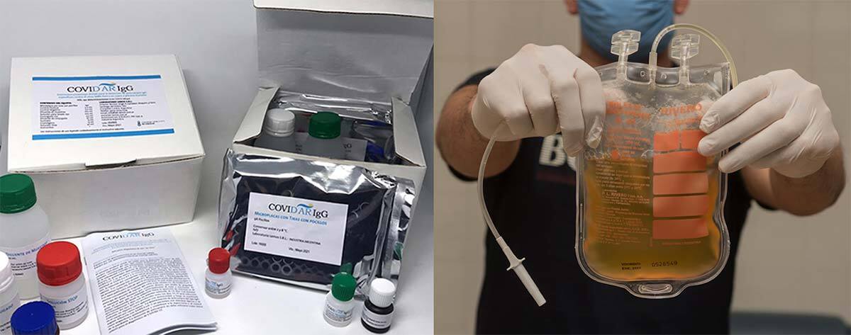 El kit COVIDAR, desarrollado por científicos del Instituto Leloir, es una herramienta clave para la selección de donantes de plasma con capacidad terapéutica. Créditos: FIL / Gentileza Fundación INFANT - Sergio Carluccio.
